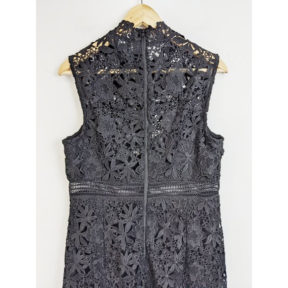 NEW Bardot Elise Lace Floral Cocktail Dress Black - Picture 6 of 7